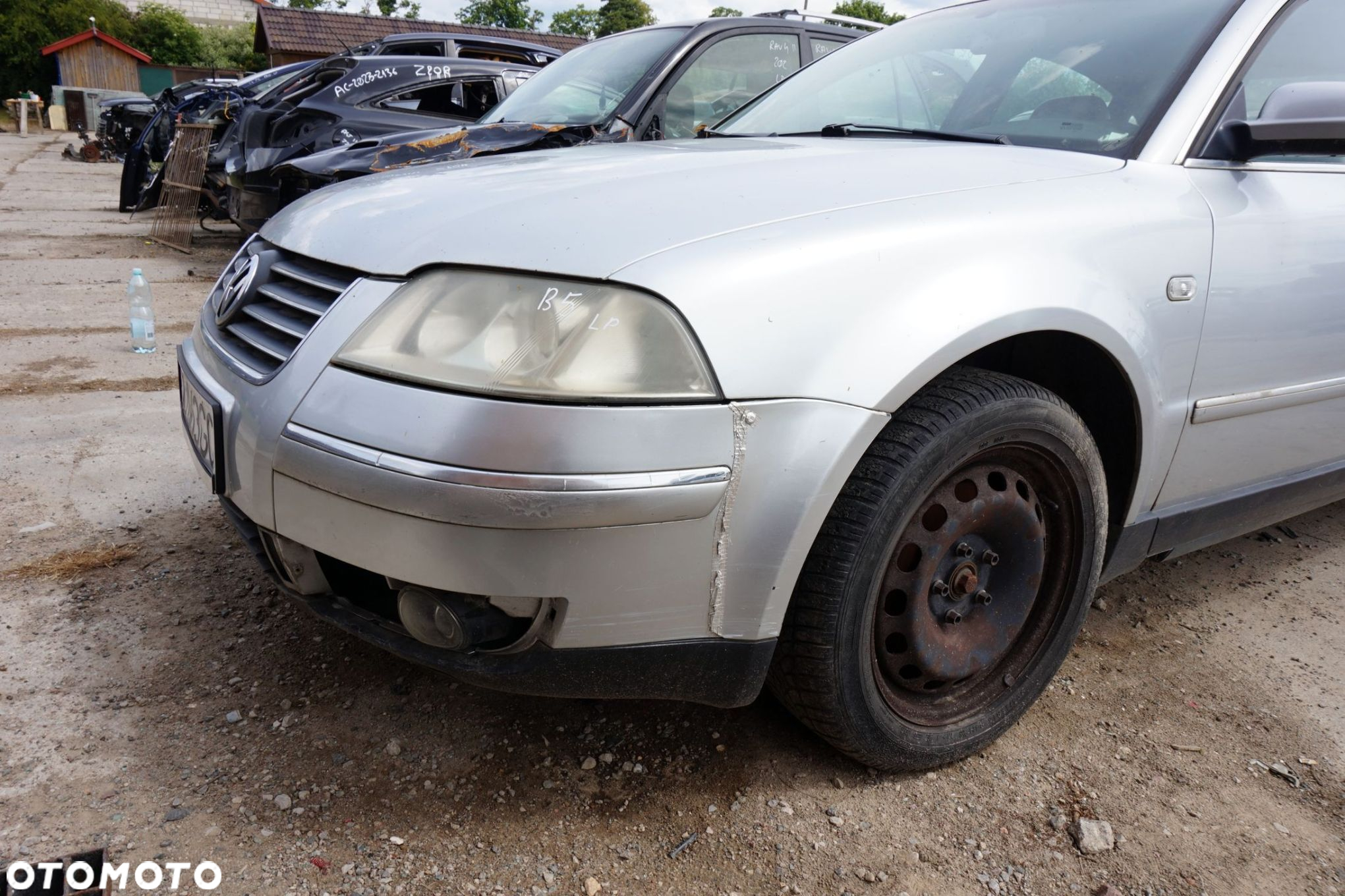 MASKA ZDERZAK BŁOTNIKI LAMPY PASSAT B5 LIFT LA7W  VOLKSWAGEN 2001-2005 SREBRNY PRZÓD KOMPLETNY - 7