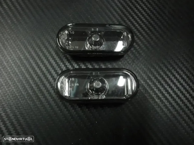 Piscas laterais + lâmpadas cromadas para Seat Ibiza 6K, 6L, 6J, Toledo, Arosa, Leon 1M, Leon 1p, Alhambra, Cordoba, Variant, Vario, Exeo, Inca, Altea, Altea XL fundo smoke ou em cristal - 6
