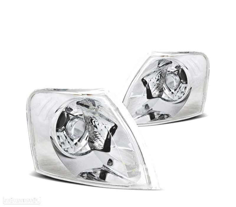 PISCAS FRONTAIS PARA VOLKSWAGEN VW PASSAT 3B 96-00 CROMADO COM VIDRO LISO - 1