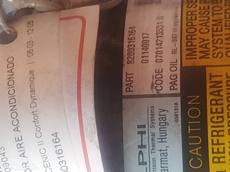 COMPRESSOR AR CONDICIONADO RENAULT SCÉNIC II 2003 -8200316164 - 1