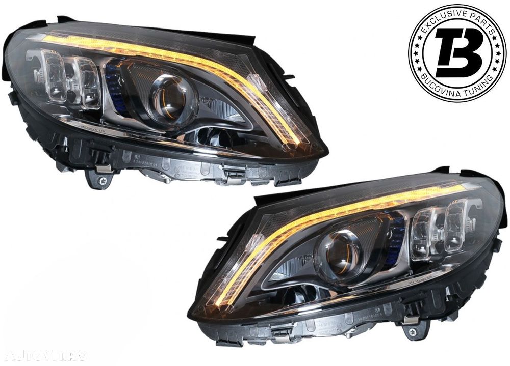 Faruri FULL Multibeam LED compatibile cu Mercedes C Class W205 - 5