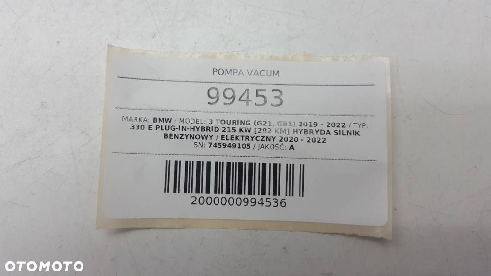 FILTR ROZDZIELACZ PALIWA BMW G21 330E 745949105 - 4