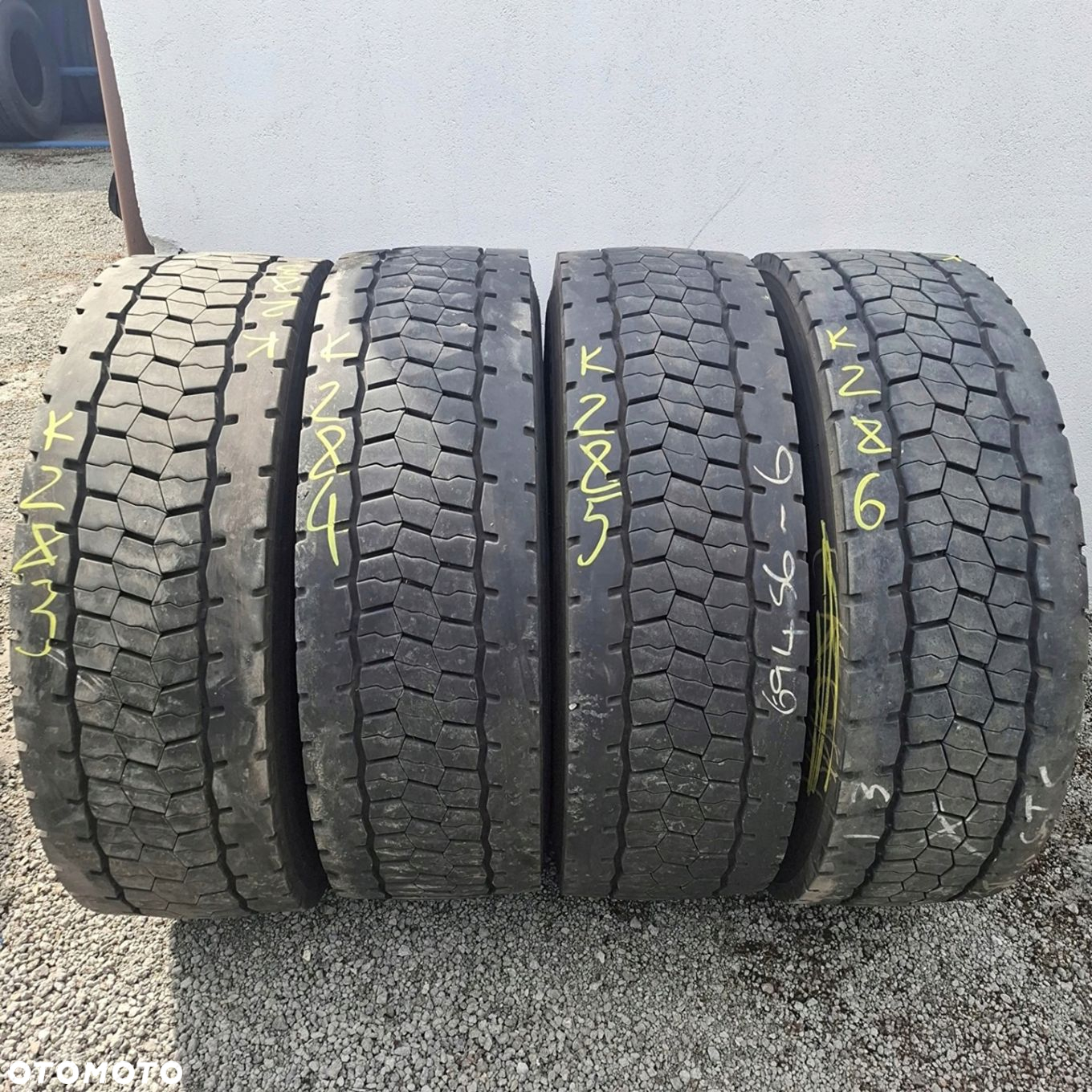 4szt opony 315/70R22.5 Bridgestone R-DRIVE 002, NAPĘDOWE 14mm idK283 - 2