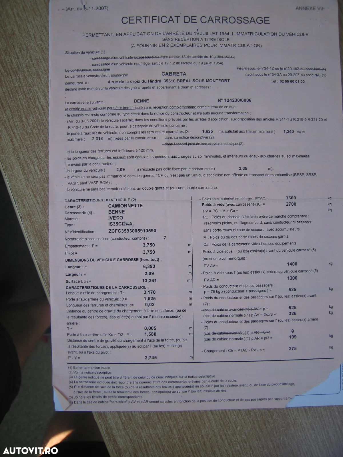 Iveco DAILY 35 C 13 ,  7 LOC. BASCULABIL , CLIMA . - 37