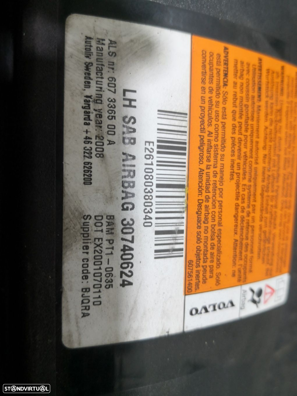 Airbag Banco Esq Volvo V50 (545) - 2