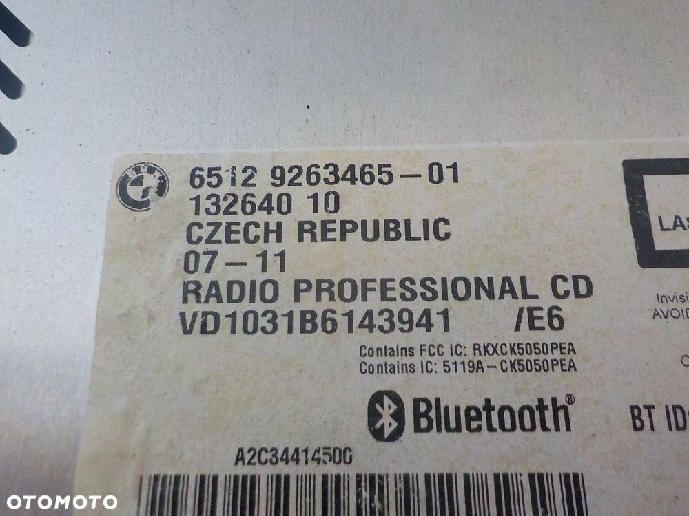 BMW E90 E91 E92 RADIO FABRYCZNE BLUETOOTH 9263465 - 2