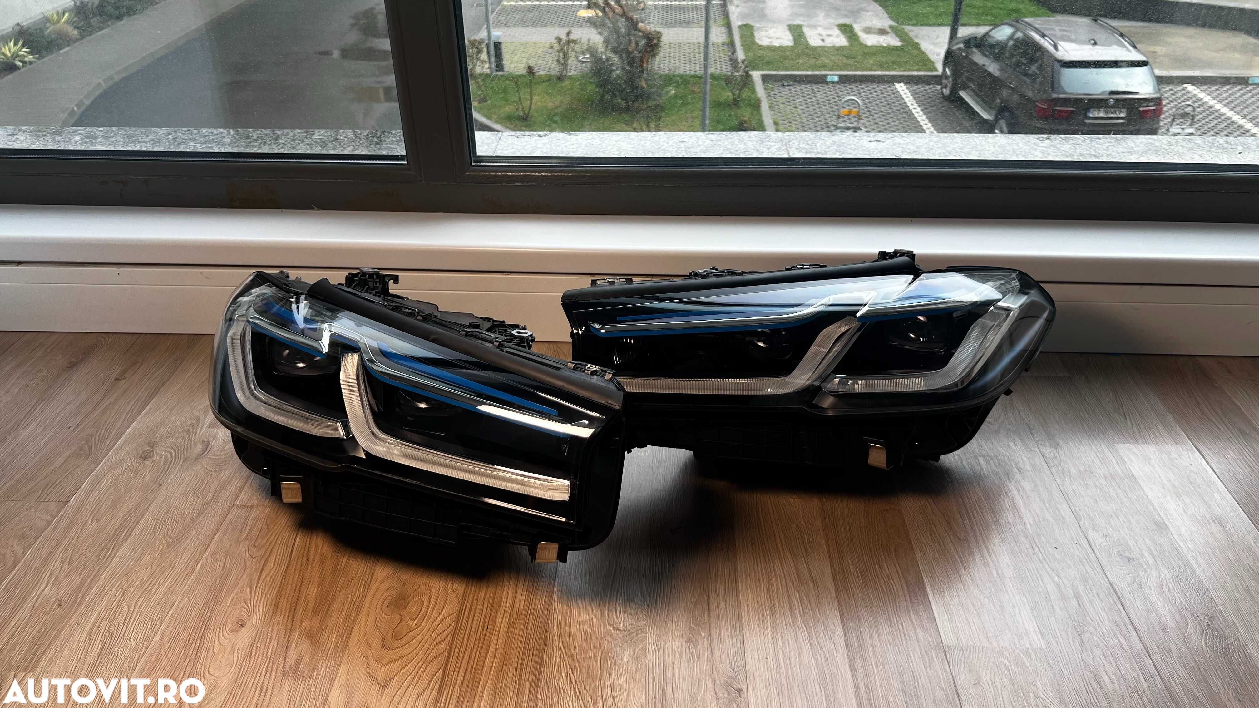 Set Faruri BMW G30 LCI – LED Adaptive Complet Negru-Albastru - 1
