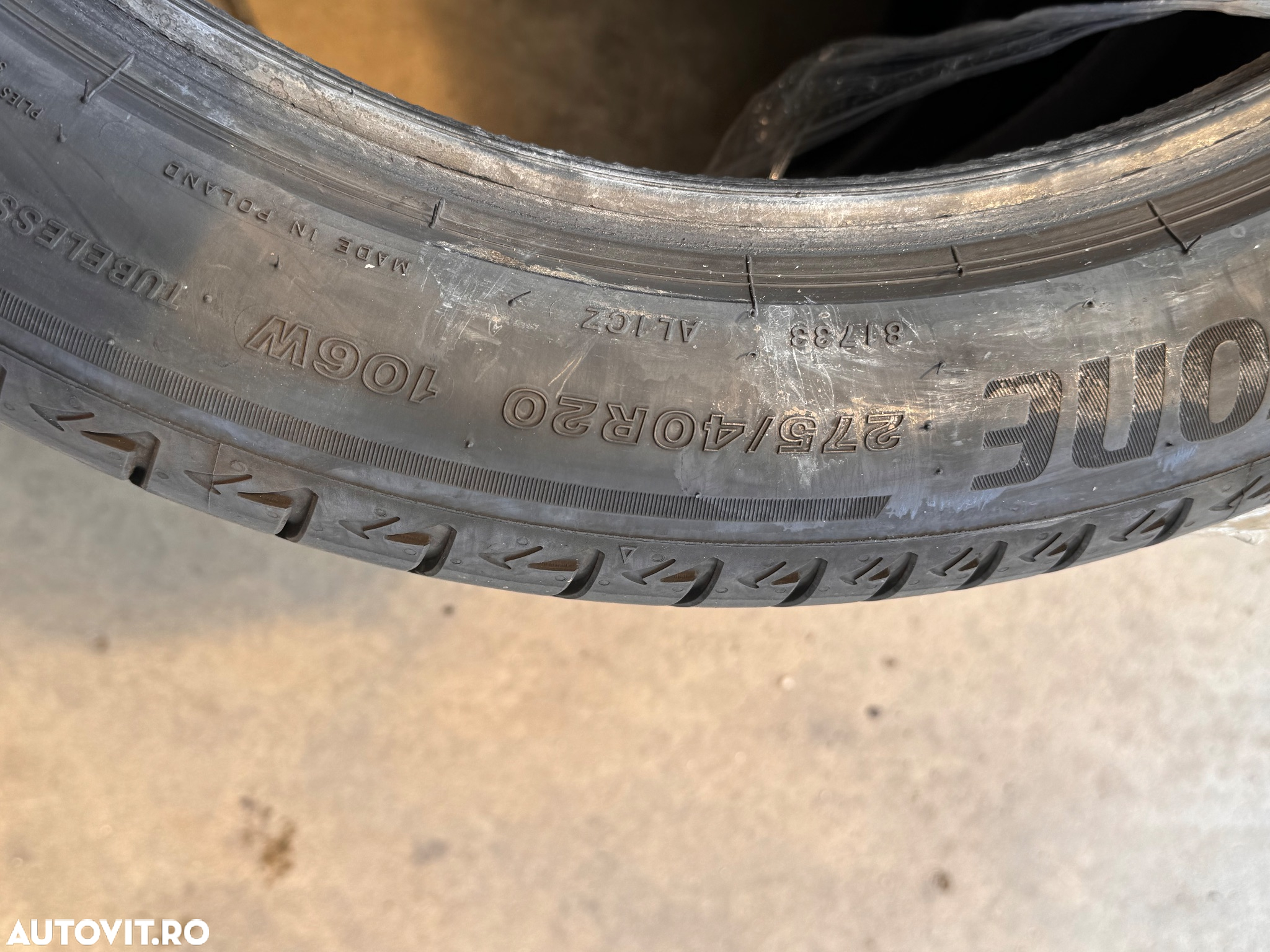 Vând set anvelope 245/45/20-275/40/20 bridgestone de vară cu runflat ca noi - 10