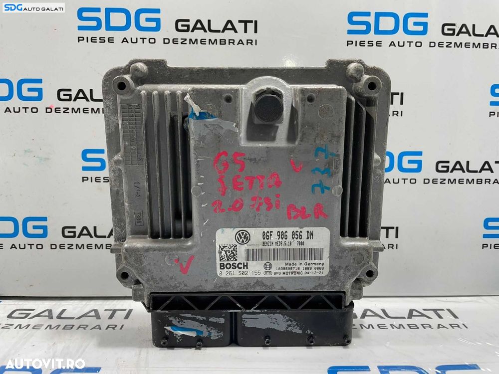 ECU Calculator Motor Bosch Volkswagen Golf 5 1.6 2.0 FSI BLR 2004 - 2008 Cod 06F906056DN 0261S02155 [L4453] [L4454] - 1