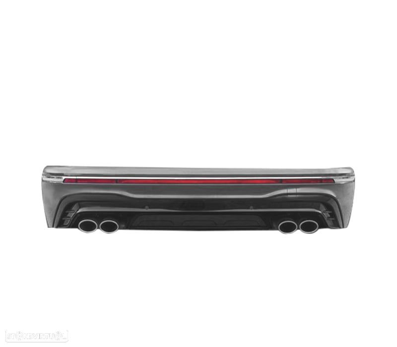 PARA-CHOQUES TRASEIRO VOLKSWAGEN TIGUAN 16-24 LOOK R CROMADO - 2