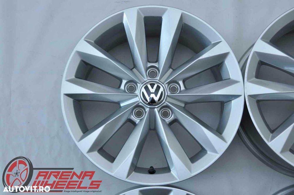 Jante Noi 16 inch Originale VW Golf Passat T-Roc Caddy Beetle Touran - 2