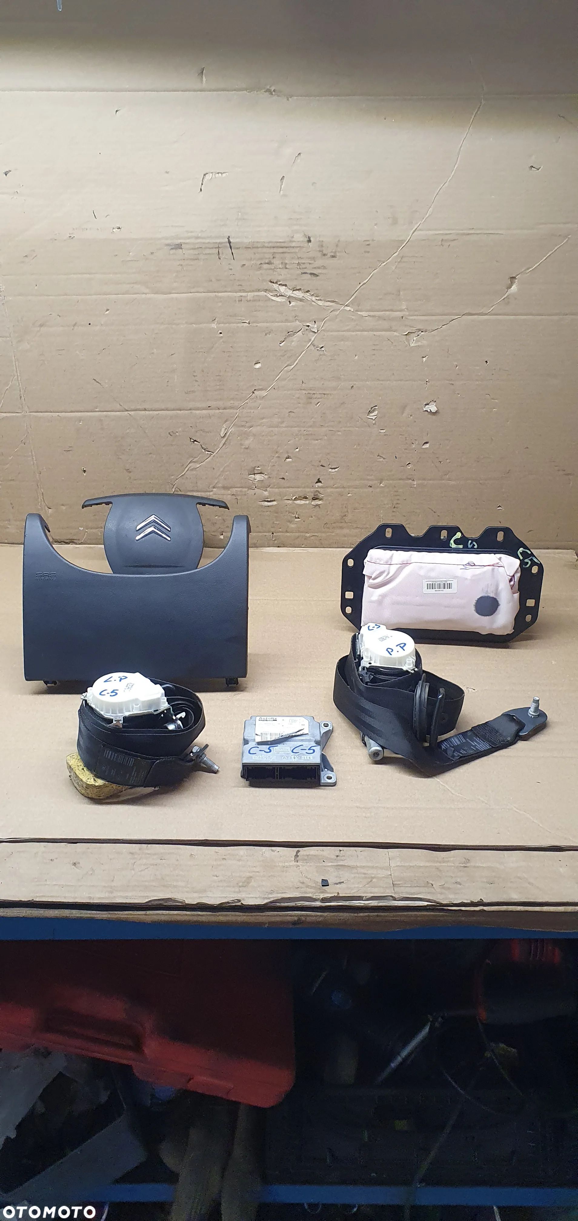 Konsola poduszki pasy AIRBAG  sensor zestaw naprawczy Citroen C5 III - 1