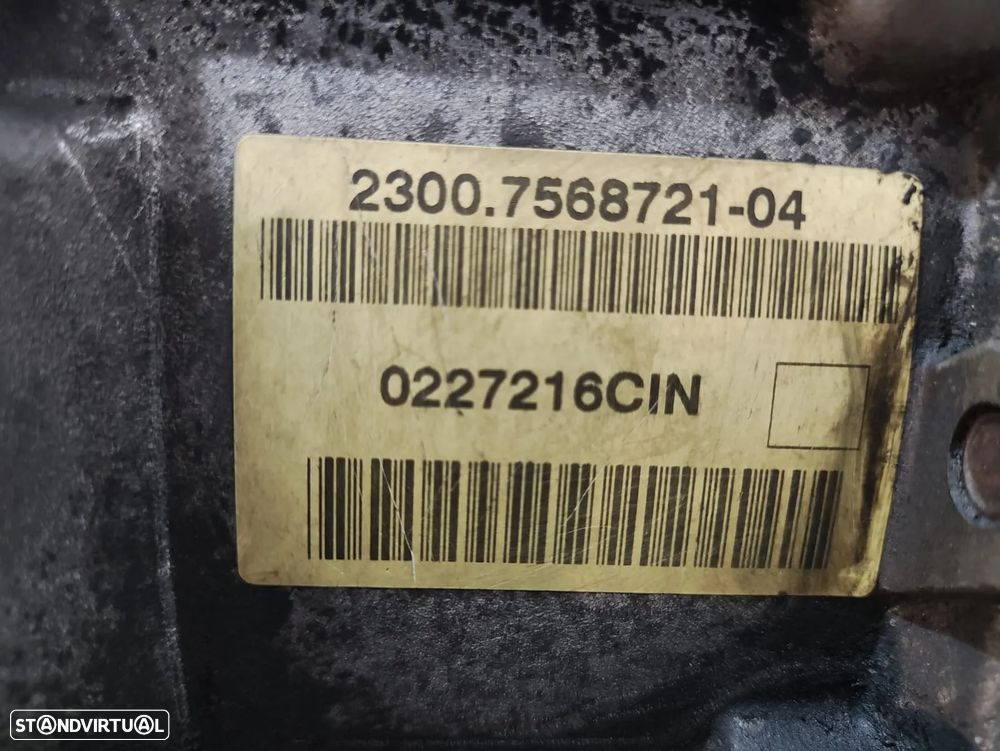 CAIXA VELOCIDADES MANUAL MINI CABRIO R57 LCI 1.6D 16V 110CV 9HZ CIN 0227216CIN 23007568721 7568721 GS6-53DG-CIN GS653DG R55 CLUBMAN R55 CLUBMAN LCI COOPER R56 COOPER R56 LCI R57 CABRIO - 6
