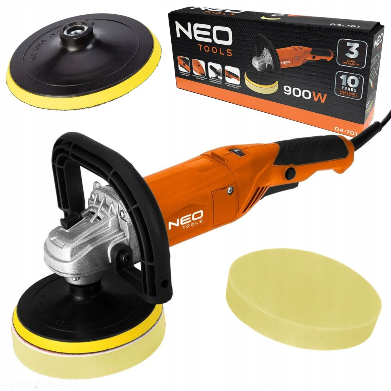 NEO POLERKA SZLIFIERKA SAMOCHODOWA MIMOŚRODOWA 900W 150mm REGULACJA KRĄŻKI - 15
