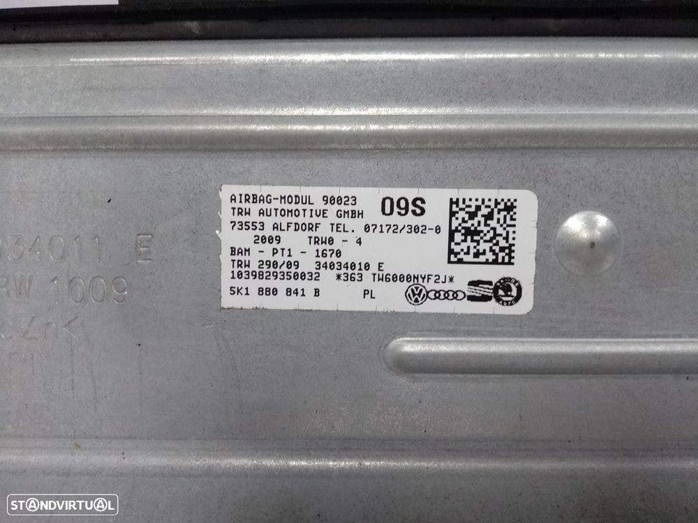 AIRBAG FRONTAL ESQUERDO VOLKSWAGEN GOLF VI 2010 -5K1880841B - 6