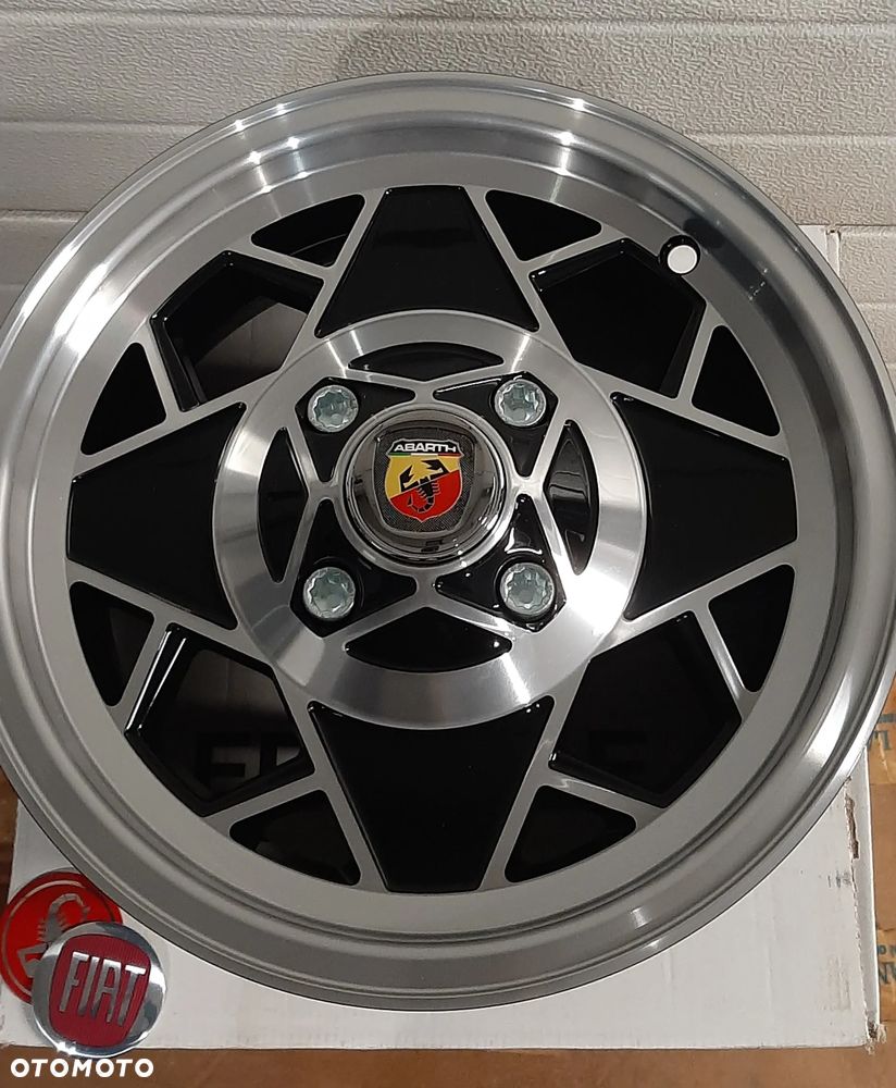 FIAT 126 126P 500  felgi NOWE 12"  CZARNE CZERWONE BIAŁE - 3