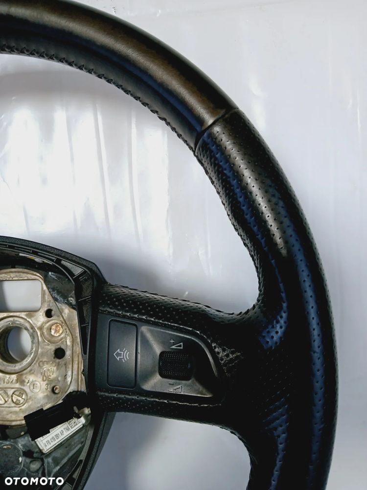 Kierownica Skórzana Skóra Czarna 3-Ramienna Audi A6 C6 4F0419091AP - 5