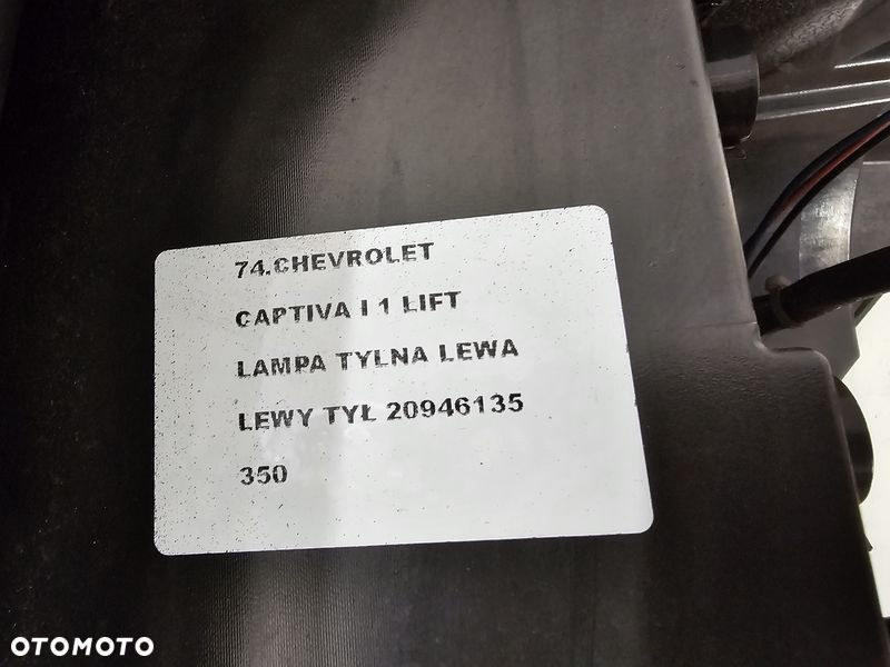 CHEVROLET CAPTIVA I 1 LIFT LAMPA LEWY TYŁ TYLNA LEWA 20946135 - 5