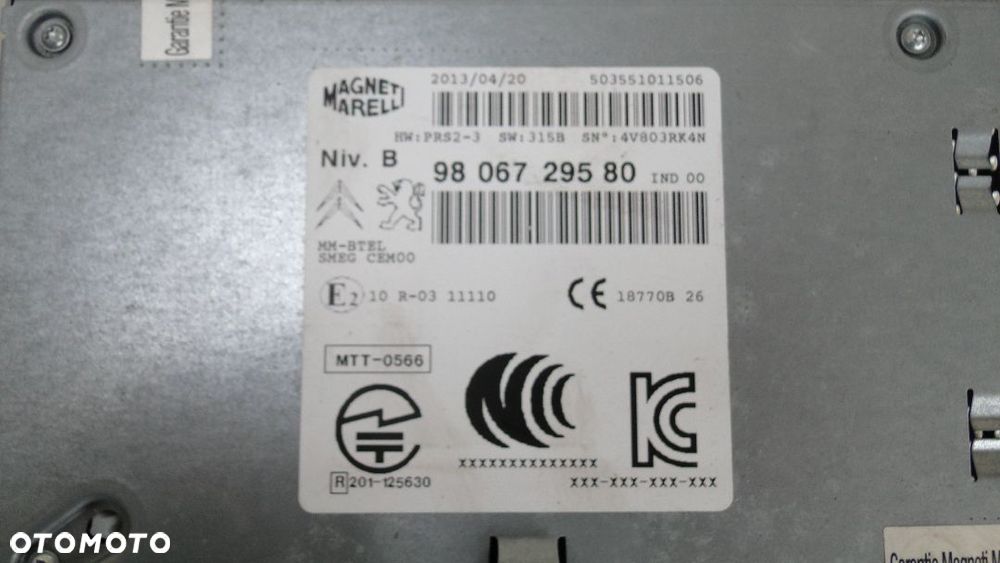 PEUGEOT 208 RADIO CD MODUŁ CZYTNIK - 4