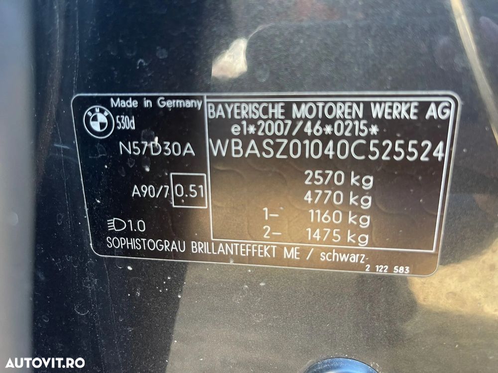 Dezmembrari BMW F07 Seria 5 GT / 2012 / 3.0 d / N57 D30A - 10