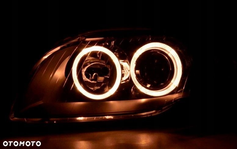 Reflektor Lampa kpl Ringi Angel Eyes Depo Tuning Black Audi a4 b7 8e 2004- - 4