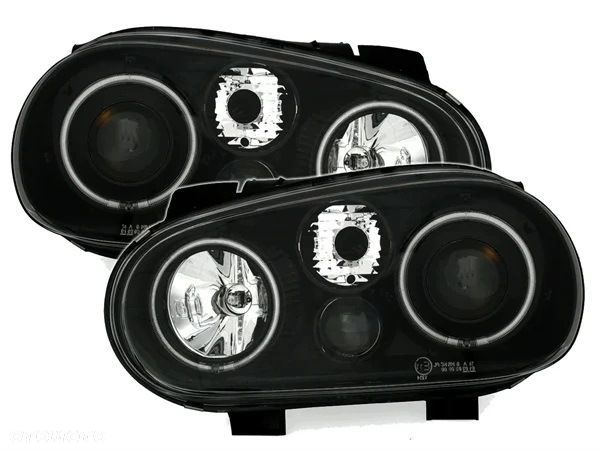 Reflektory Lampy kpl Ringi Led CCFL Black Tuning VW Golf IV 4 1j 1998-2004 - 2