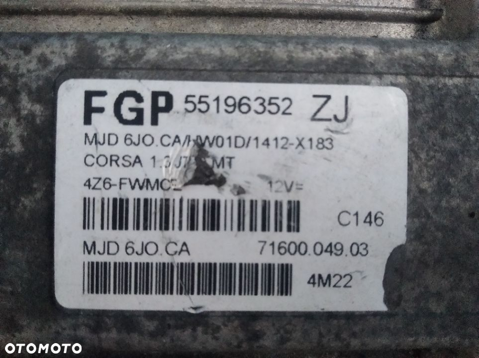 komputer silnika Opel Corsa 1.3 cdti 55196352ZJ - 3