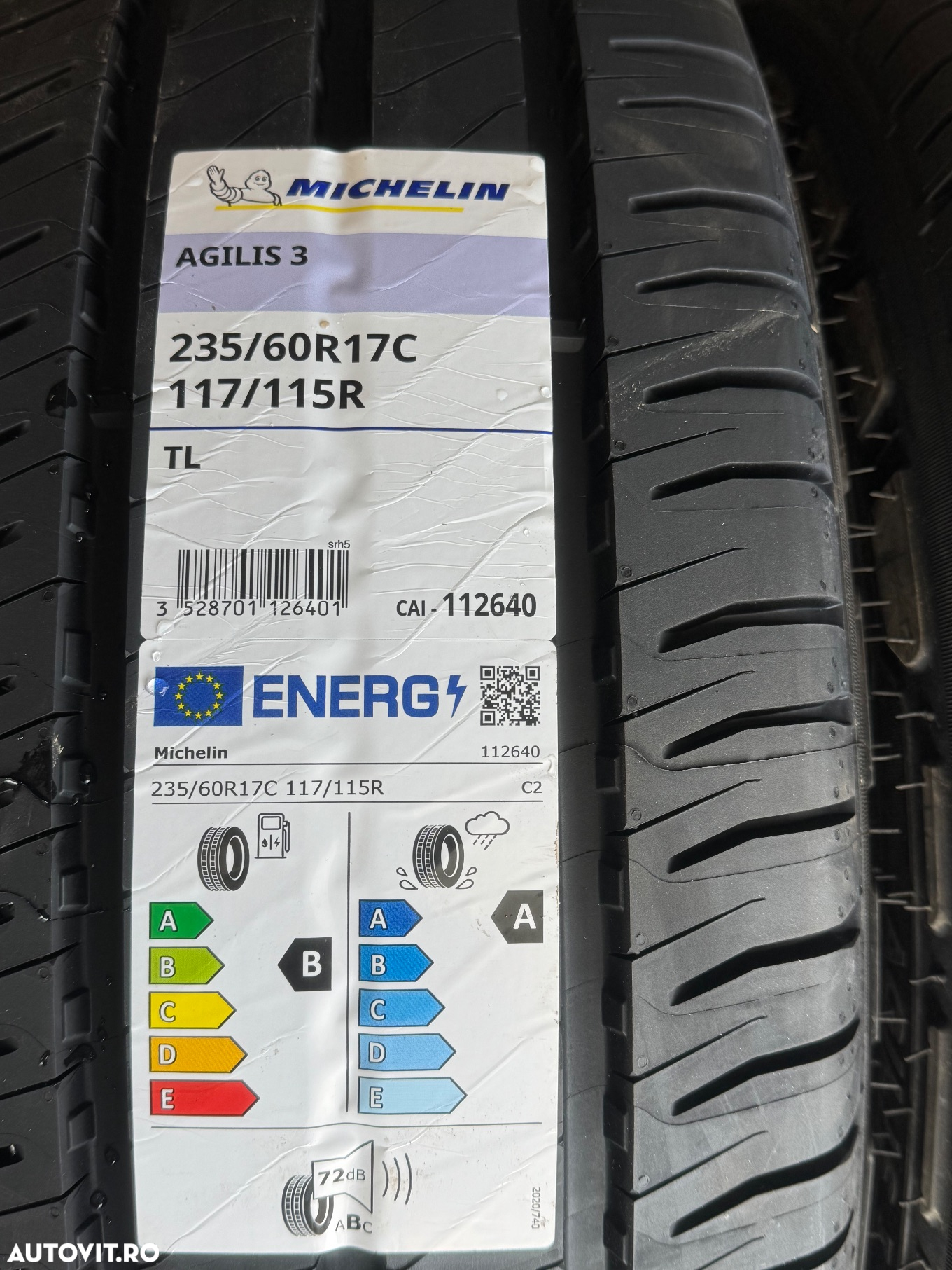 Vând 4 anvelope 235/60/17C Michelin de vară noi - 3
