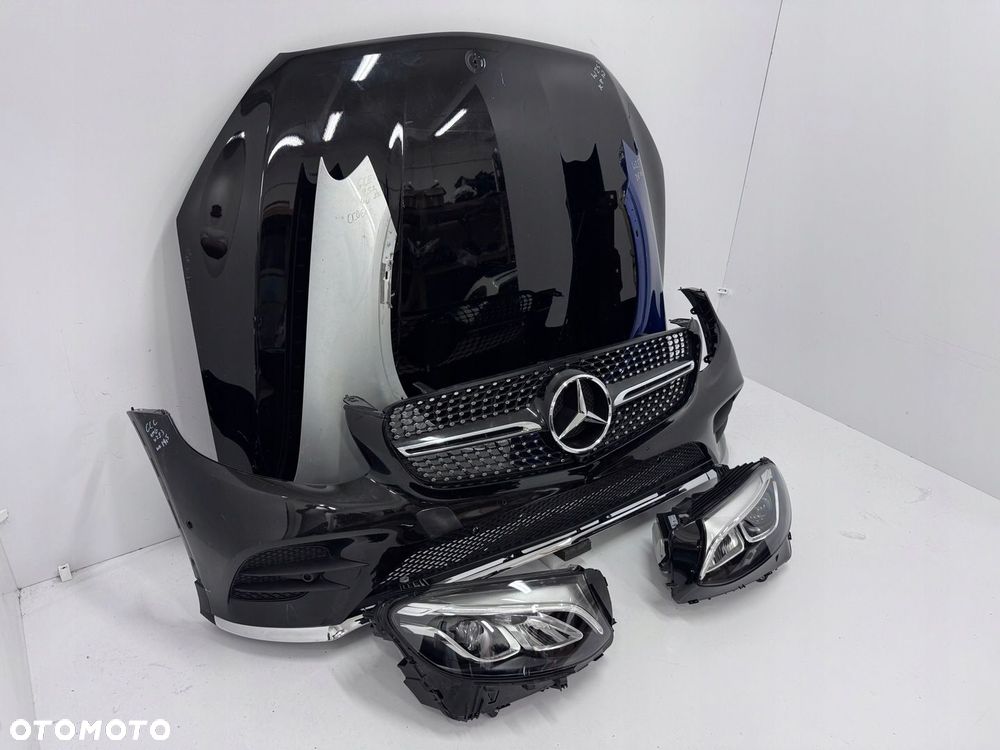 PRZÓD MERCEDES GLC X253 W253 A253 AMG MASKA ZDERZAK BŁOTNIKI LAMPY - 2