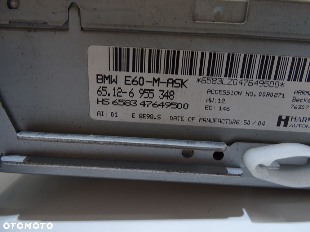 RADIO CZYTNIK CD BMW E60 E61 OE 6955348 (6955348) - 3