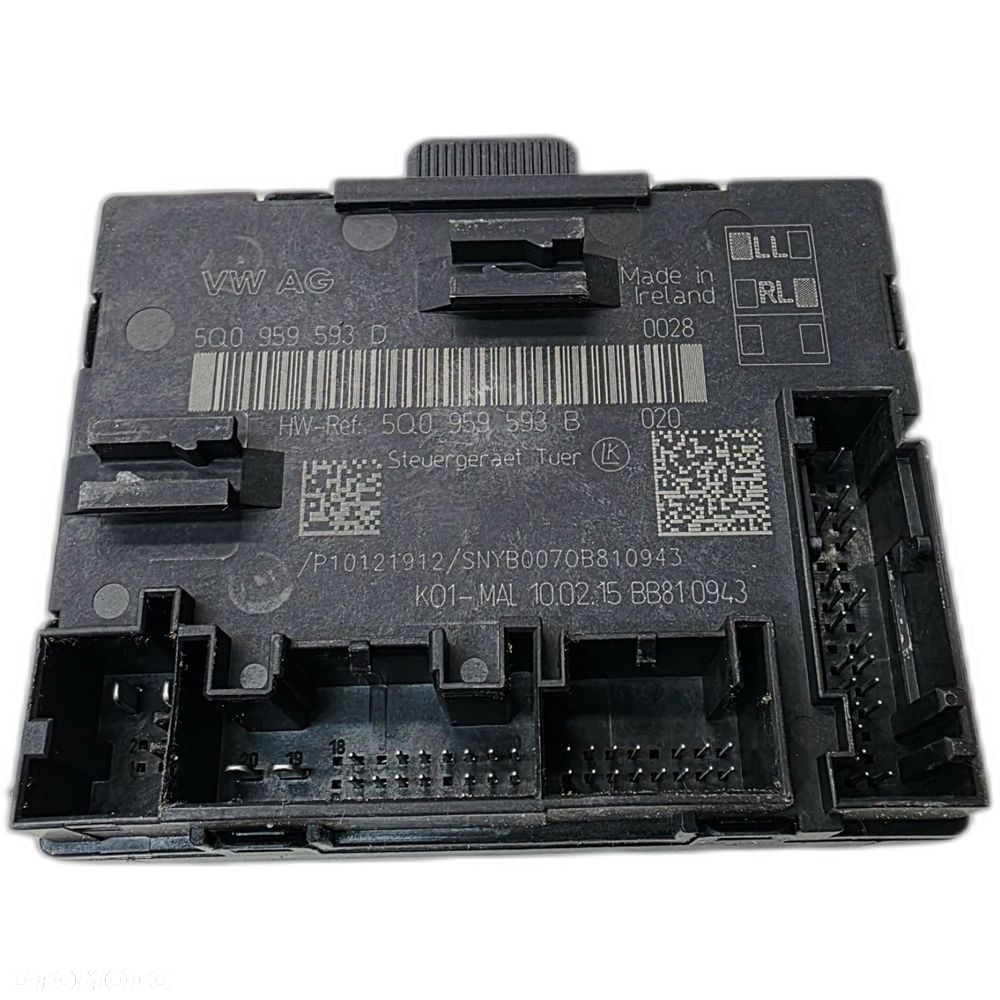 MODUŁ STEROWNIK DRZWI AUDI A3 8V VOLKSWAGEN SKODA SEAT 5Q0959593D - 1