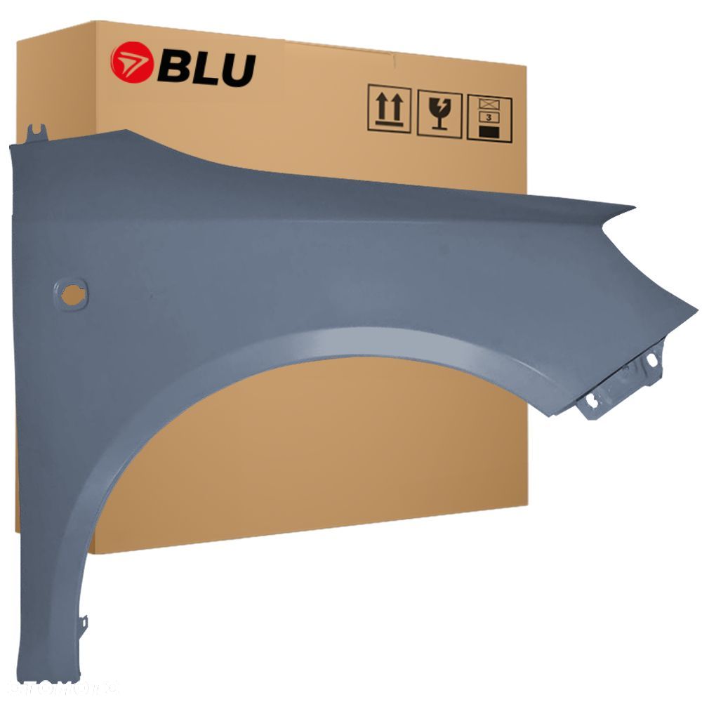 BLU Błotnik SKODA FABIA II 2 5J ROOMSTER PRAKTIK LF7Y prawy szary 07-15 przód GrauMetal - 1