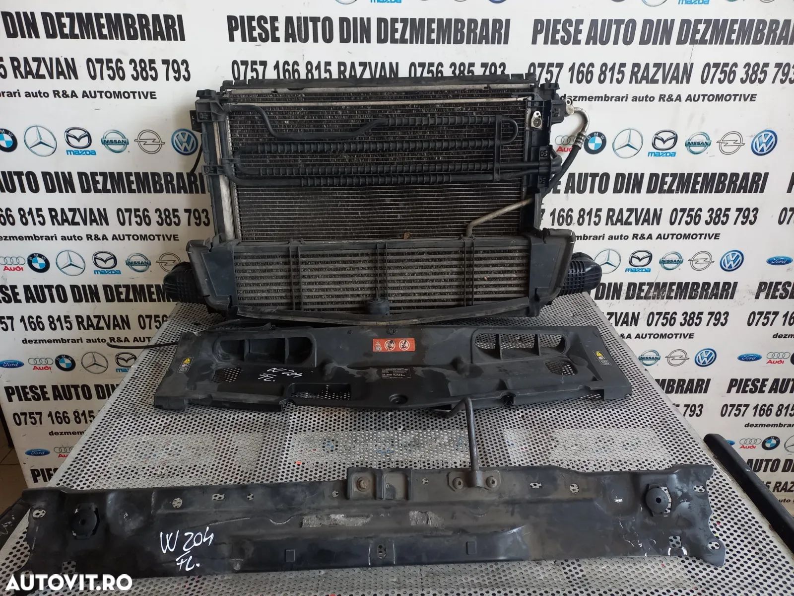 Grup Radiatoare Radiator Apa Clima Intercooler Termocupla Traversa Capota Trager Mercedes C Class W - 1
