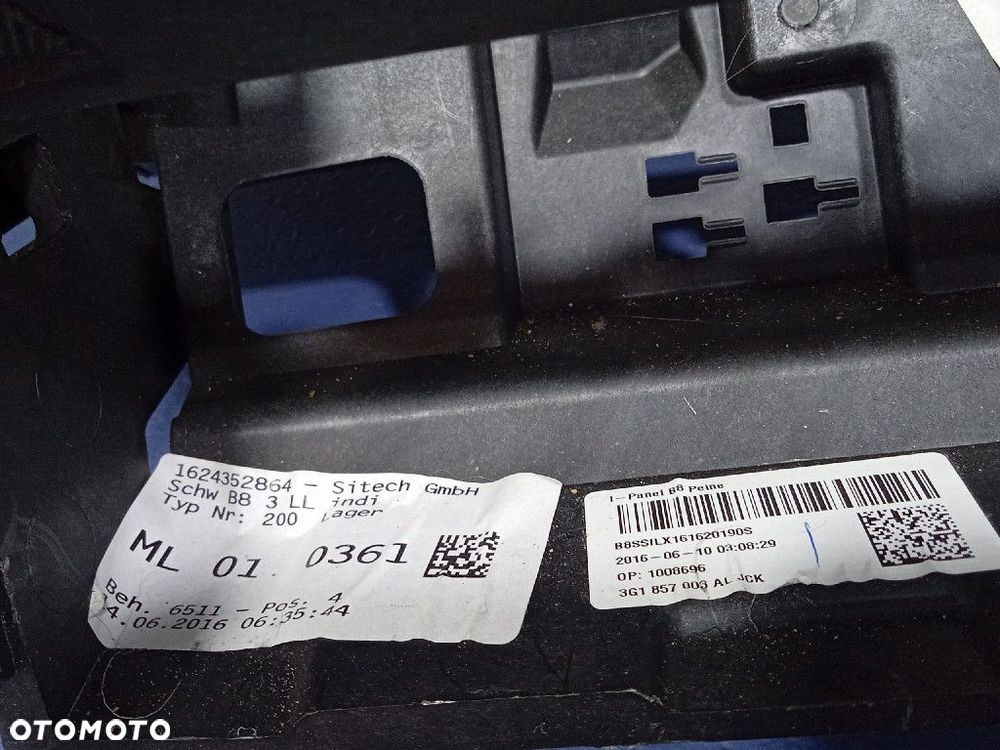 VW PASSAT B8 DESKA ROZDZIELCZA PODUSZKI PASY 3G1857003AL KPL - 11