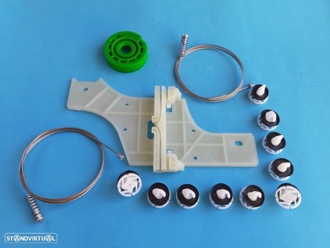 Kit reparação elevador Peugeot 508  + clips grampos de porta  NOVO - 1