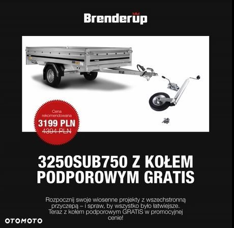 Brenderup 3250SUB 1oś wymiary 250x142x35 cm - 1