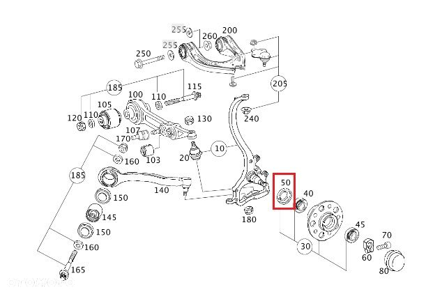 MERCEDES W211 W212 W230 W221 Pierscien ABS przod OE - 2