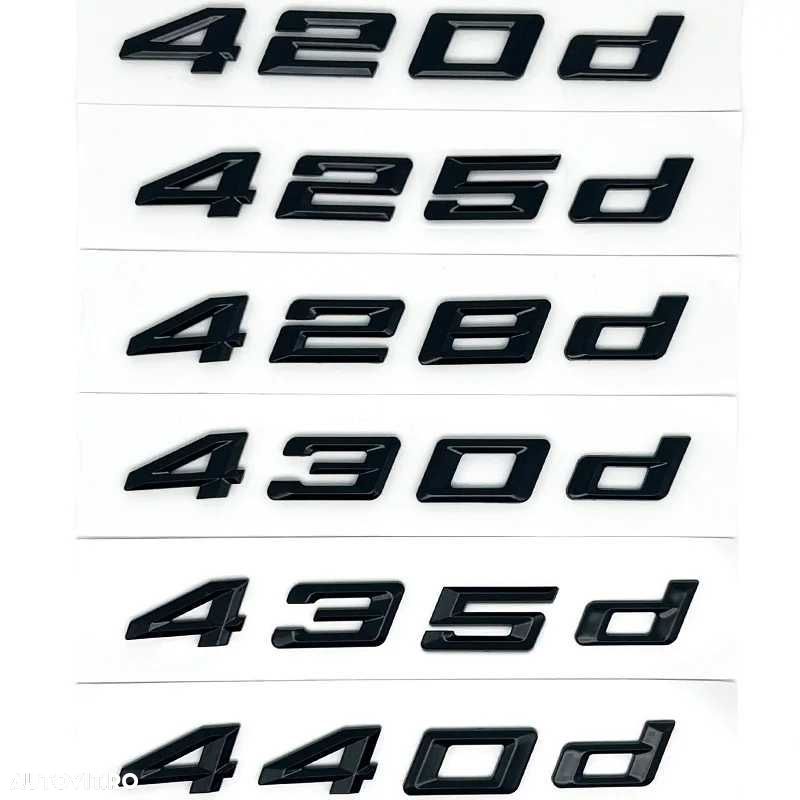 Emblema Sigla LOGO Cifre BMW Portbagaj 320 330 335 340 420 430, Negru - 4