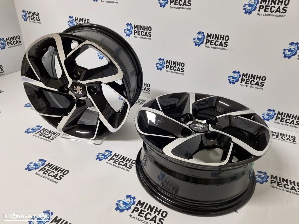 Jantes Peugeot em 15 Preto Polido (4x108) - 5