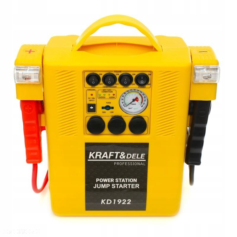 JUMP STARTER 4W1 URZĄDZENIE WIELOFUNKCYJNE ROZRUCH KOMPRESOR LATARKA KD1922 - 4