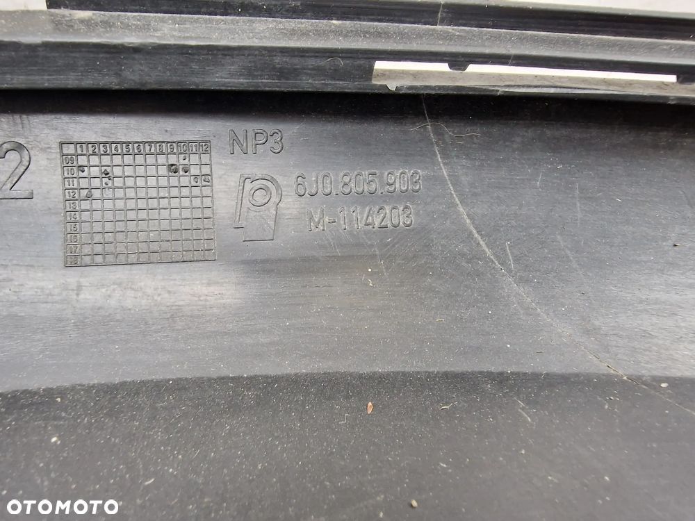 SEAT IBIZA IV 6J0 08-12 OSŁONA / DOKŁADKA POD ZDERZAK / SPOJLER ZDERZAKA PRZEDNIEGO PRZÓD , NR 6J0805903 , NR AUKCJI OSŁ754 - 8