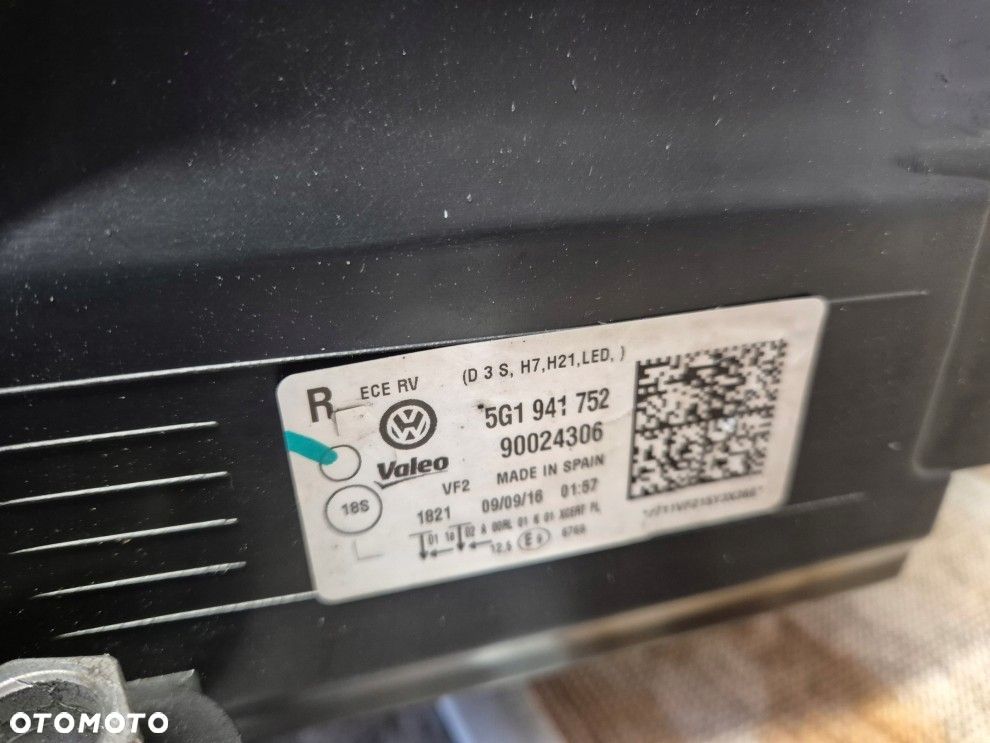 vw golf 7 VII 5g1 941752 xenon skrętny led na 3 moduły - 4