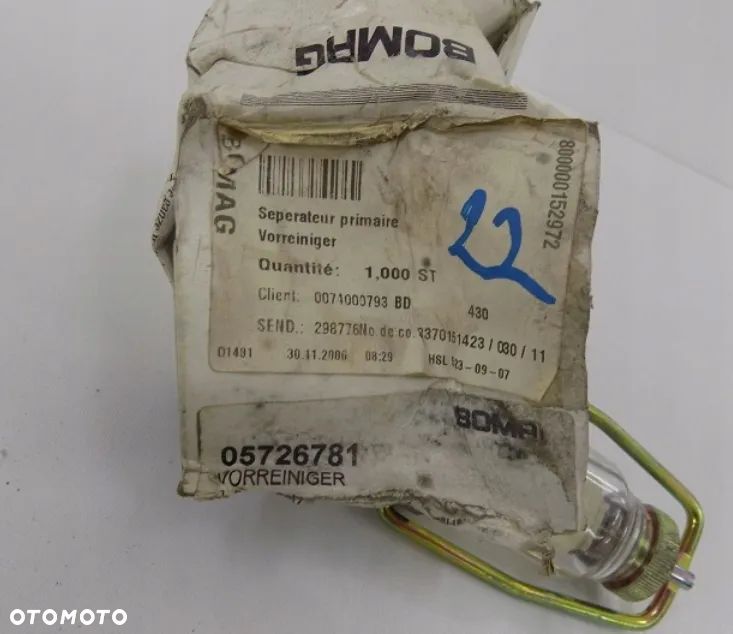 BOMAG FILTR PALIWA ODSTOJNIK 05726781 - 4