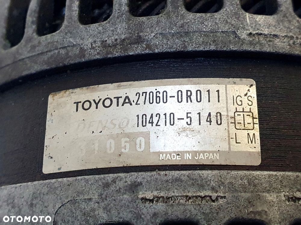 ALTERNATOR Toyota Auris 2.2 D-CAT 27060-0R011 104210-5140 - 2