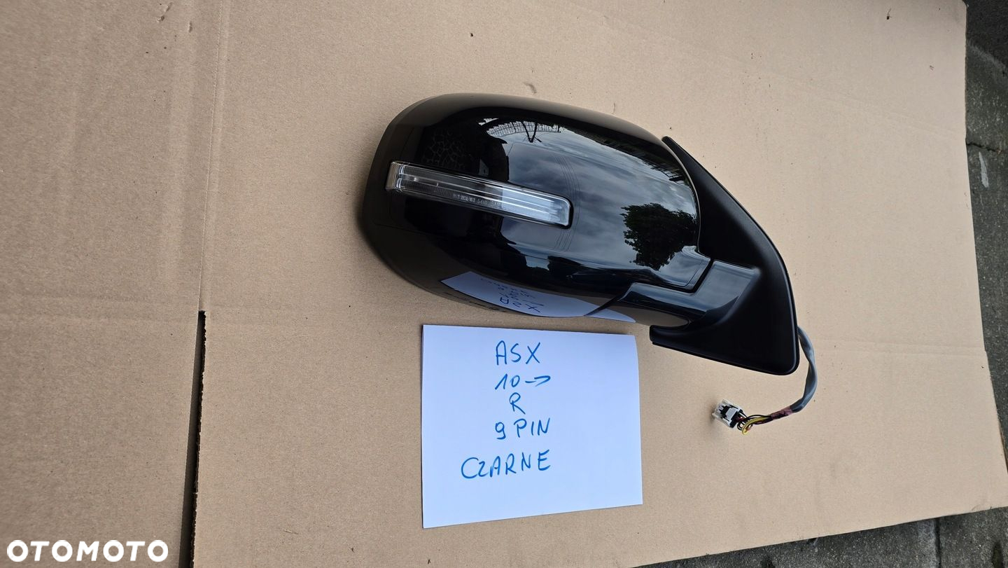 Mitsubishi ASX 10- Lusterko Prawe 9Pin Czarne w Kolor Oryginał - 2