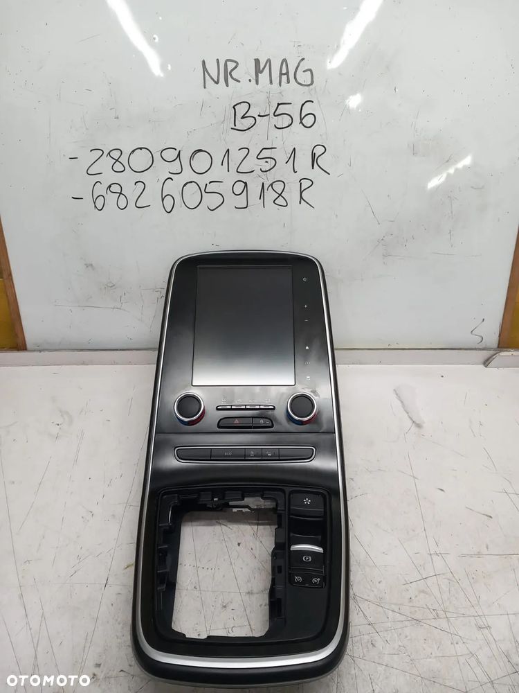 EKRAN WYŚWIETLACZ NAWIGACJI RAMKA TUNELU RENAULT SCENIC IV 280901251R 682605918R - 1