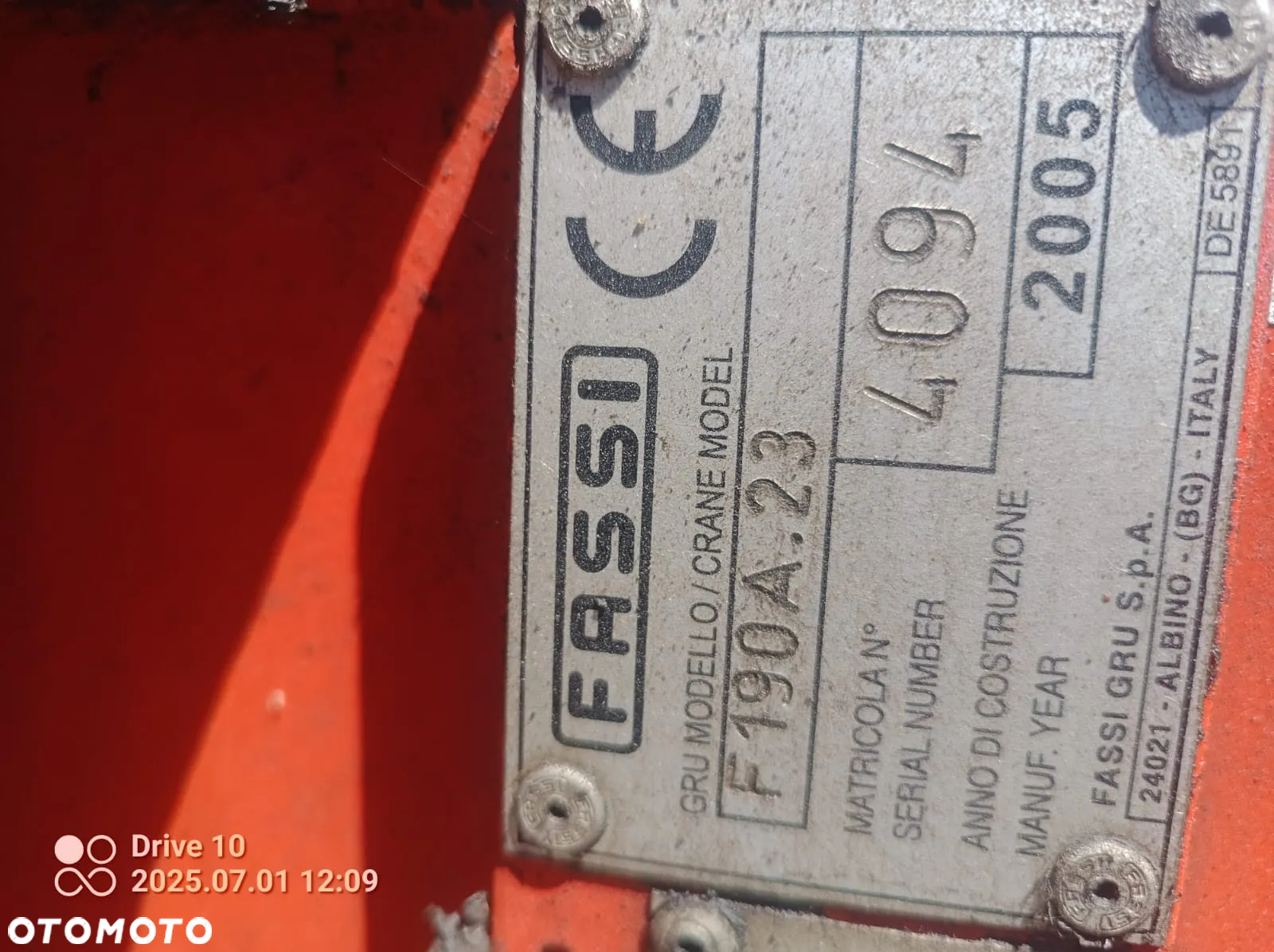 Hds Fassi F190A23 2005rok dźwig żuraw 3 wysuwy hydrauliczne - 9