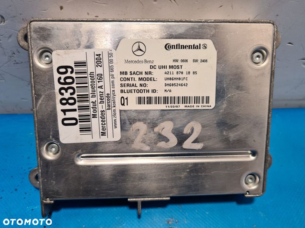 MODUŁ BLUETOOTH MERCEDES-BENZ A 160 - 1