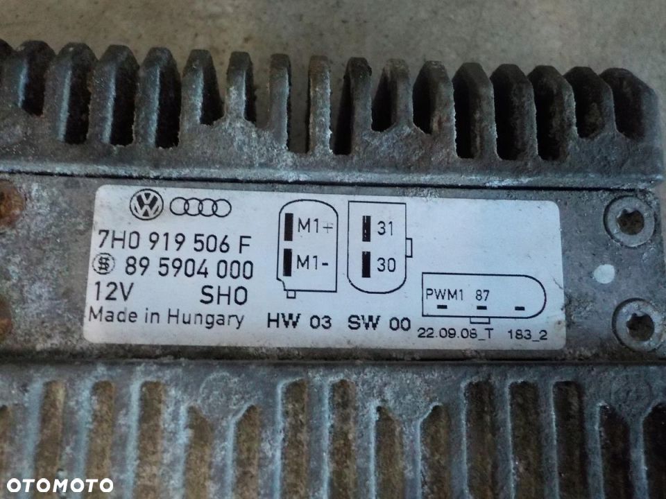 VW T5 MODUŁ PRZEKAŹNIK WENTYLATORÓW 7H0919506F - 2