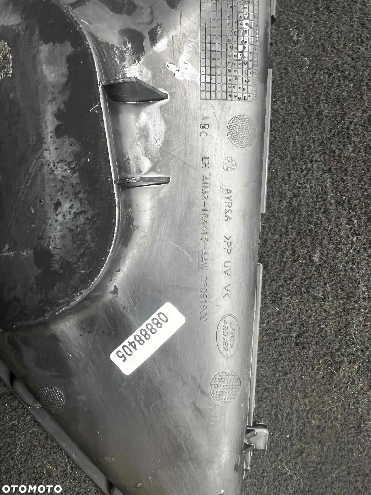 Range Rover Sport - KRATKA LEWEGO BŁOTNIKA - 22091900, J8A2-17E852 - 7